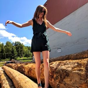 Forest green Club Monaco romper